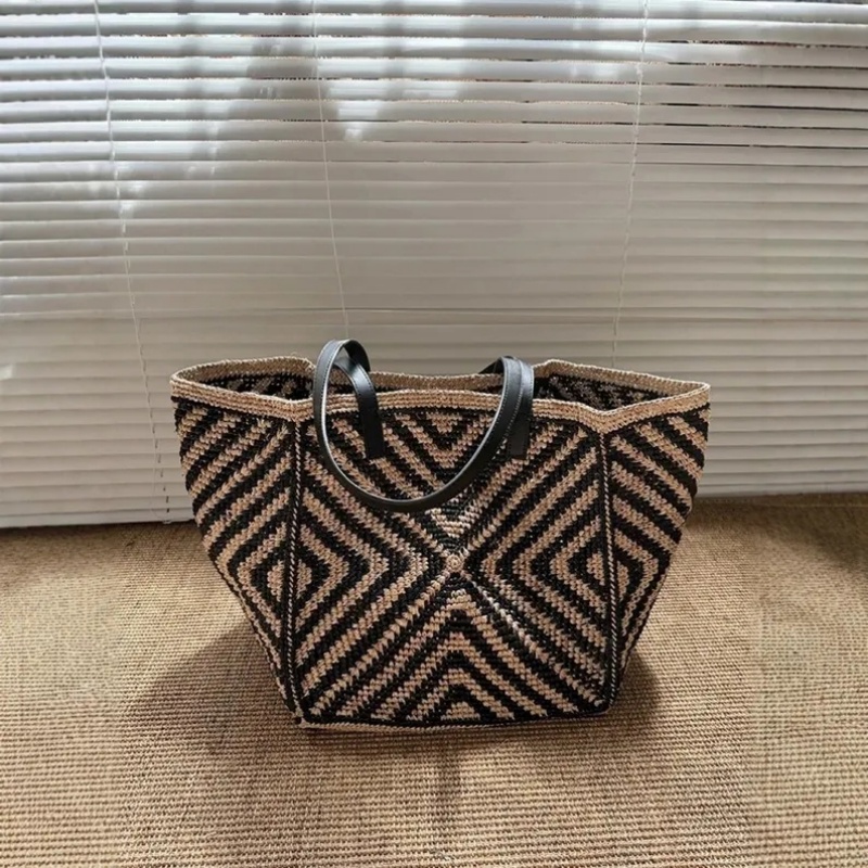 Beach Bag Straw - Большая женская сумка-тоут из рафии ручной