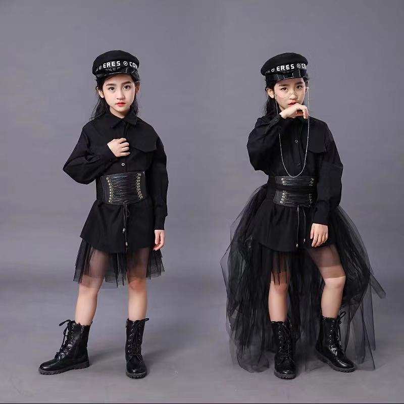 Summer Clothing Girl - Детский черный костюм для девочек, модель