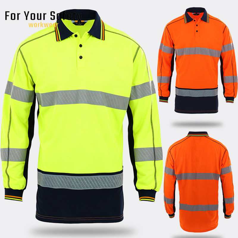 Summer Hi Vis Clothing - Быстросохнущие мужские поло-рубашки для лета, с