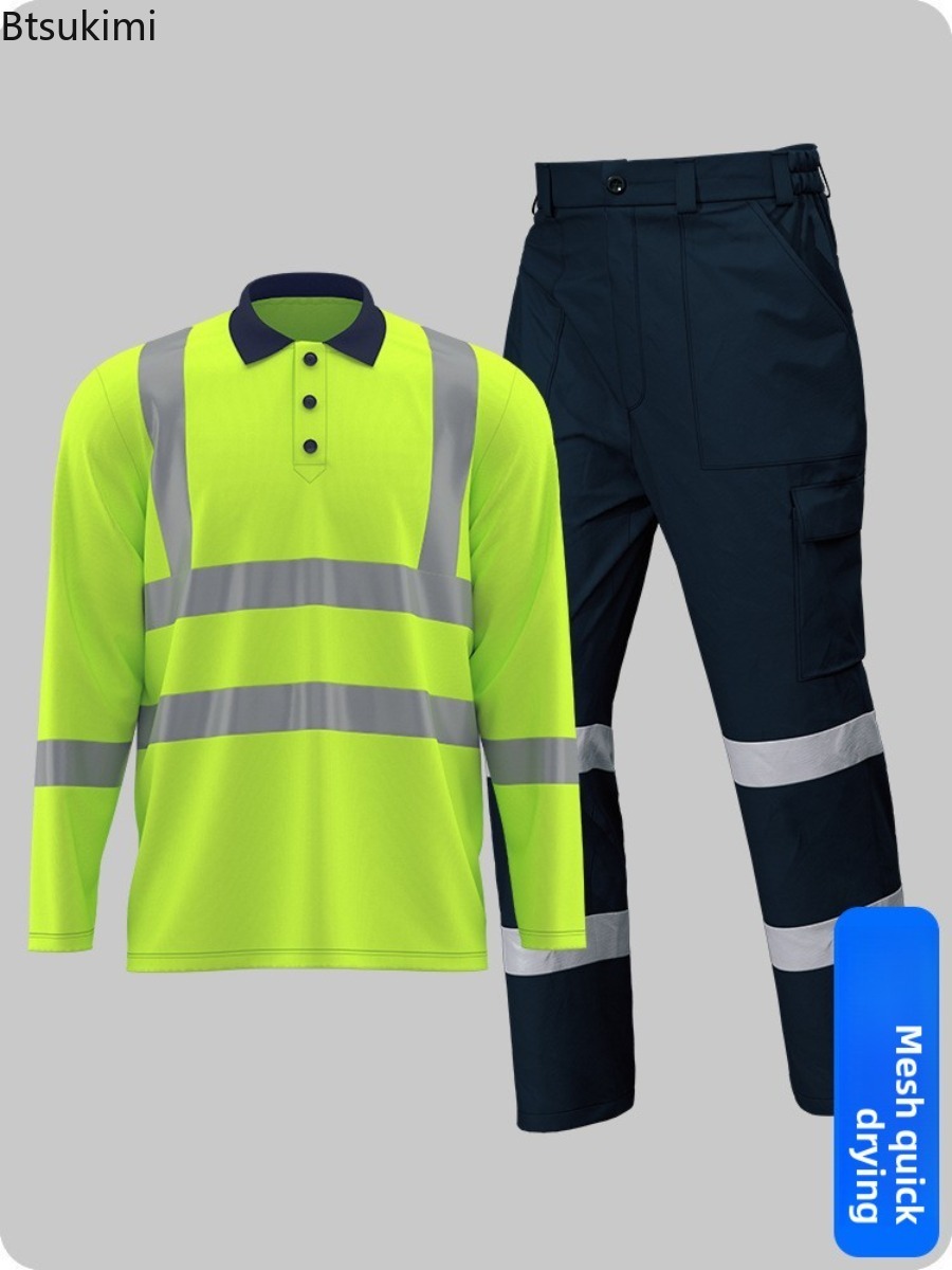 Summer Hi Vis Clothing - Флуоресцентная рабочая одежда: быстросохнущая рубашка-поло и