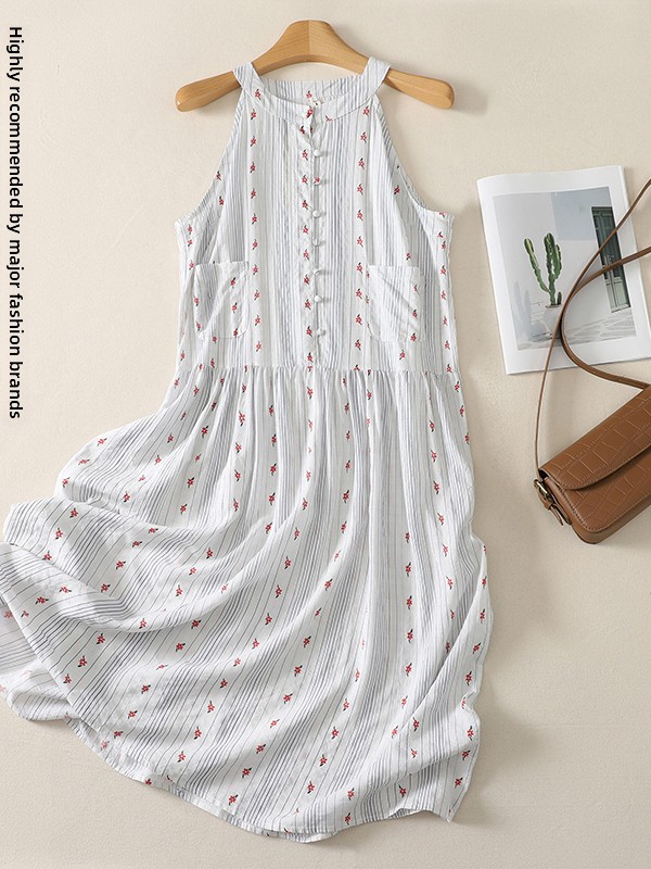 Summer Line Clothing Brand - Элегантное женское платье А-силуэта с цветочным