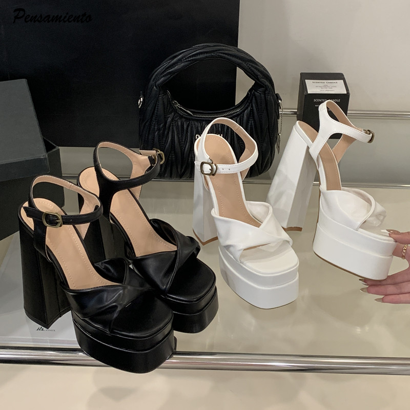 Summer Clothing Sale - Модные женские сандалии-гладиаторы на танкетке с