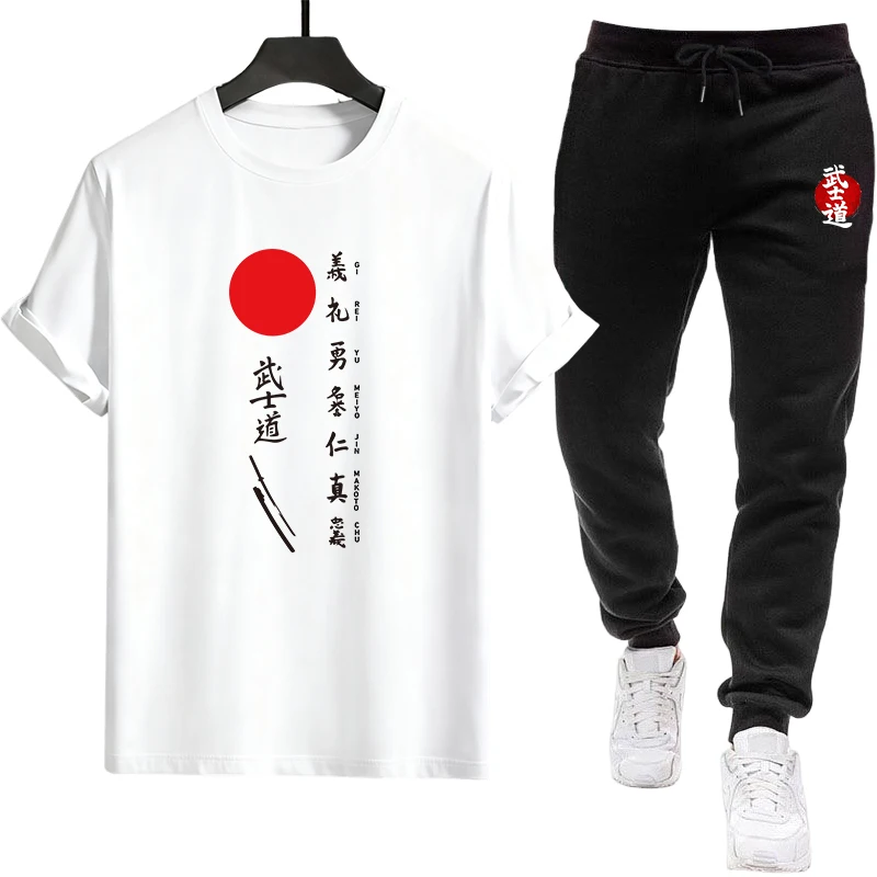 Quality Summer Clothing - Мужской спортивный костюм с принтом, повседневный,