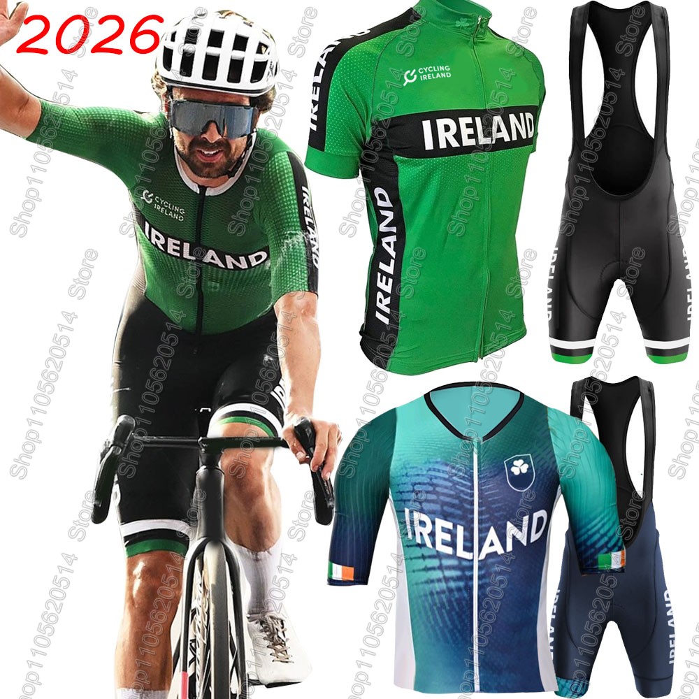 Ireland Summer Clothing - Комплект велоформы сборной Ирландии 2026: зеленая