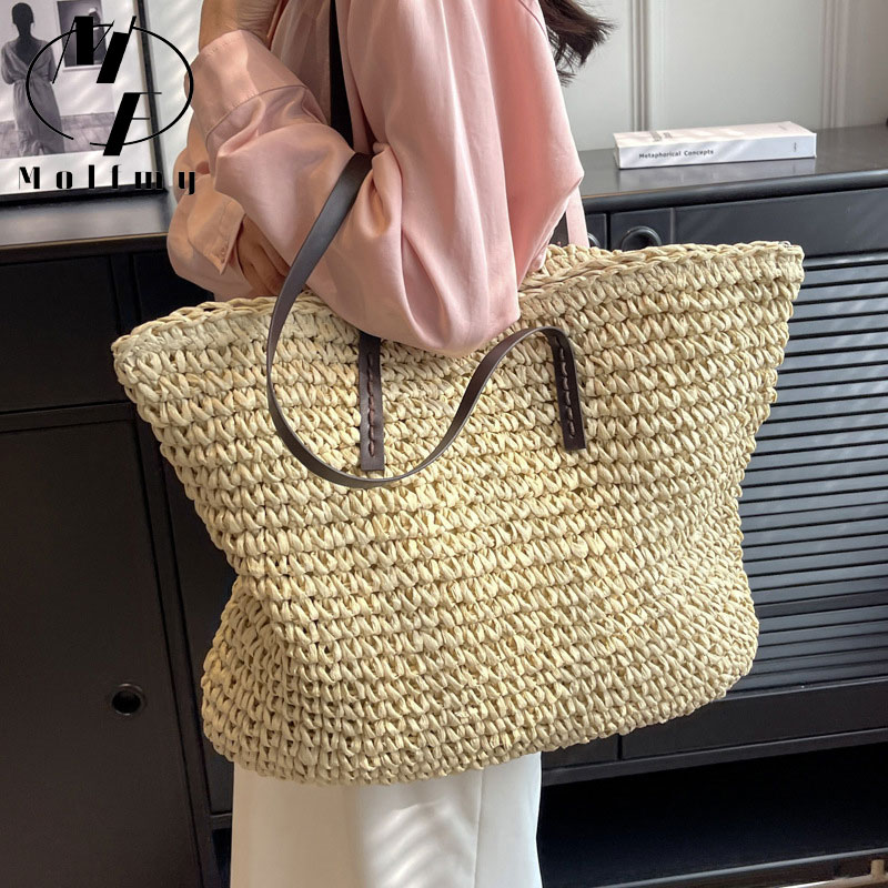 Соломенные тканые сумки-тоут,  – обзор и цена Beach Bag Straw