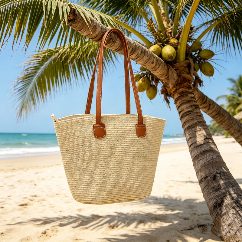 CLAREGQI Женская однотонная со – обзор и цена Beach Bag Straw