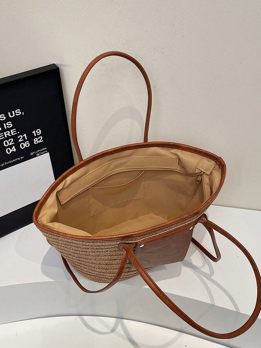 Модная вместительная плетеная  – обзор и цена Beach Bag Straw